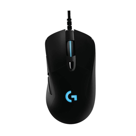 Logitech G403 HERO 16K Gaming Mouse, LIGHTSYNC RGB, Lightweight 87g +10g Optional Weight, Braided Cable, 16,000 dpi, Rubber Side Grips
